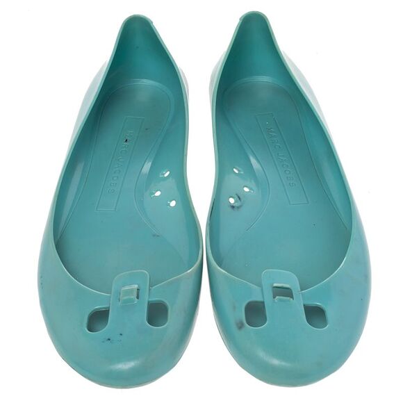 Marc Jacobs Blue Rubber Ballet Flats Size 38 - Picture 3 of 7